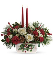 Teleflora's Halls Of Holly Centerpiece from Fields Flowers in Ashland, KY